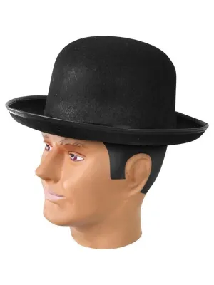 Adult Felt Black Derby Hat