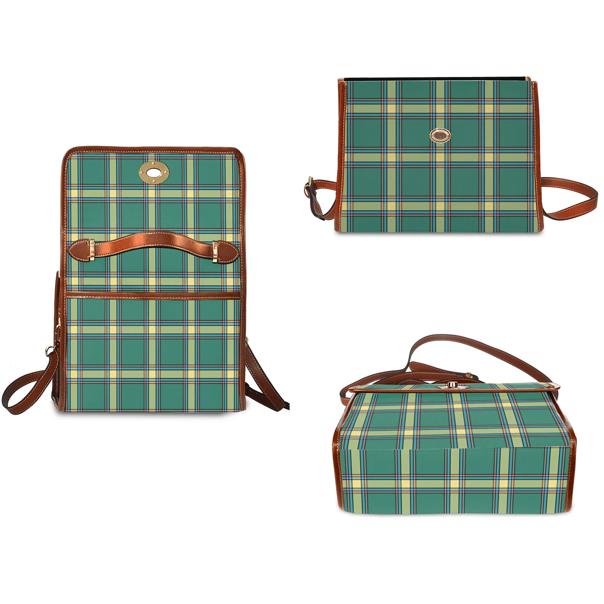 Alberta Province Canada Tartan Waterproof Canvas Bag