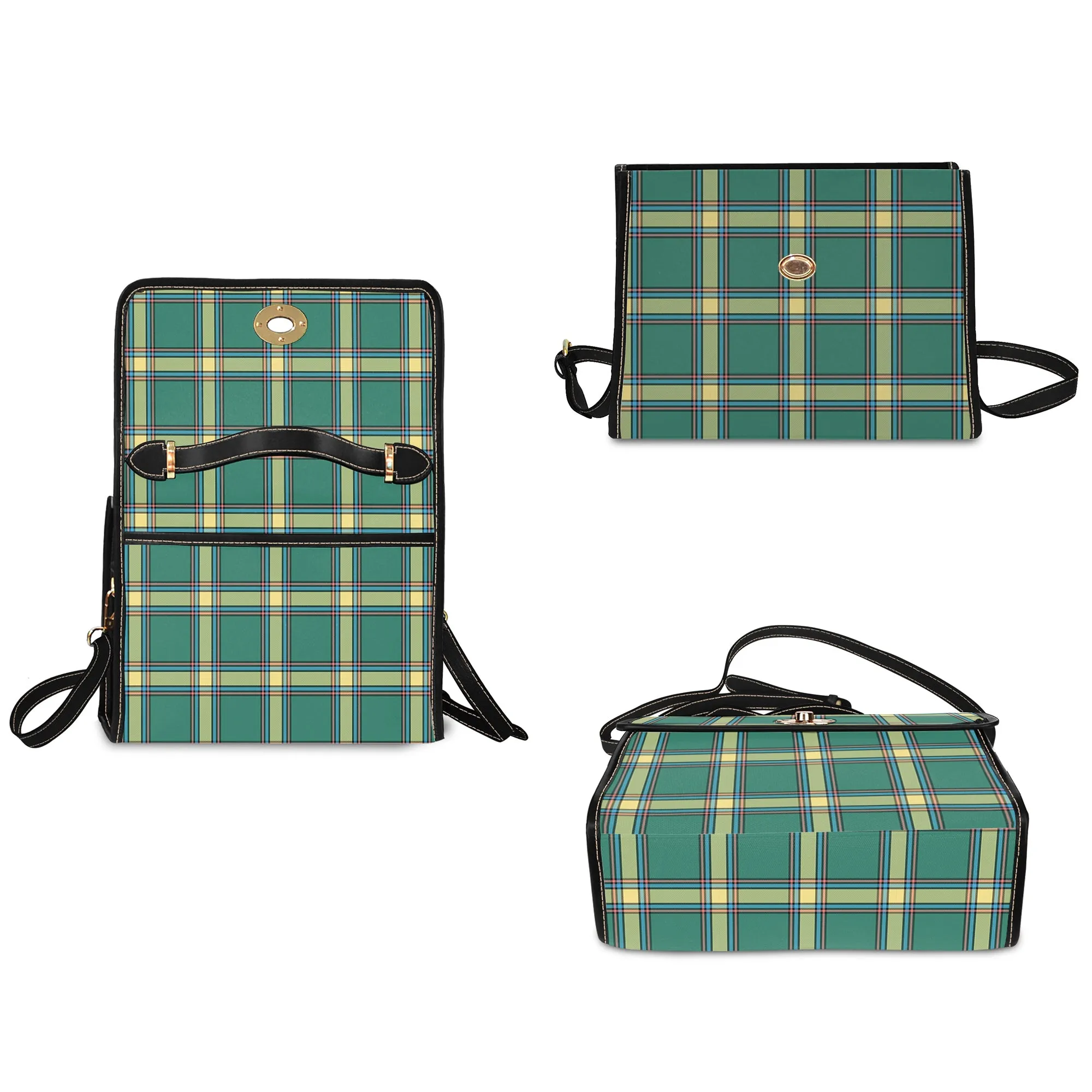 Alberta Province Canada Tartan Waterproof Canvas Bag