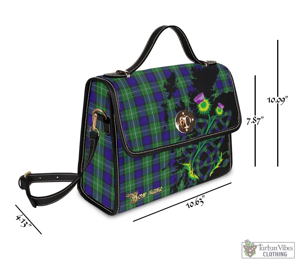 Alexander Tartan Waterproof Canvas Bag with Scotland Map and Thistle Celtic Accents