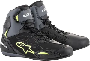 Alpinestars Faster-3 DryStar motorcycle boots, black-gray-yellow