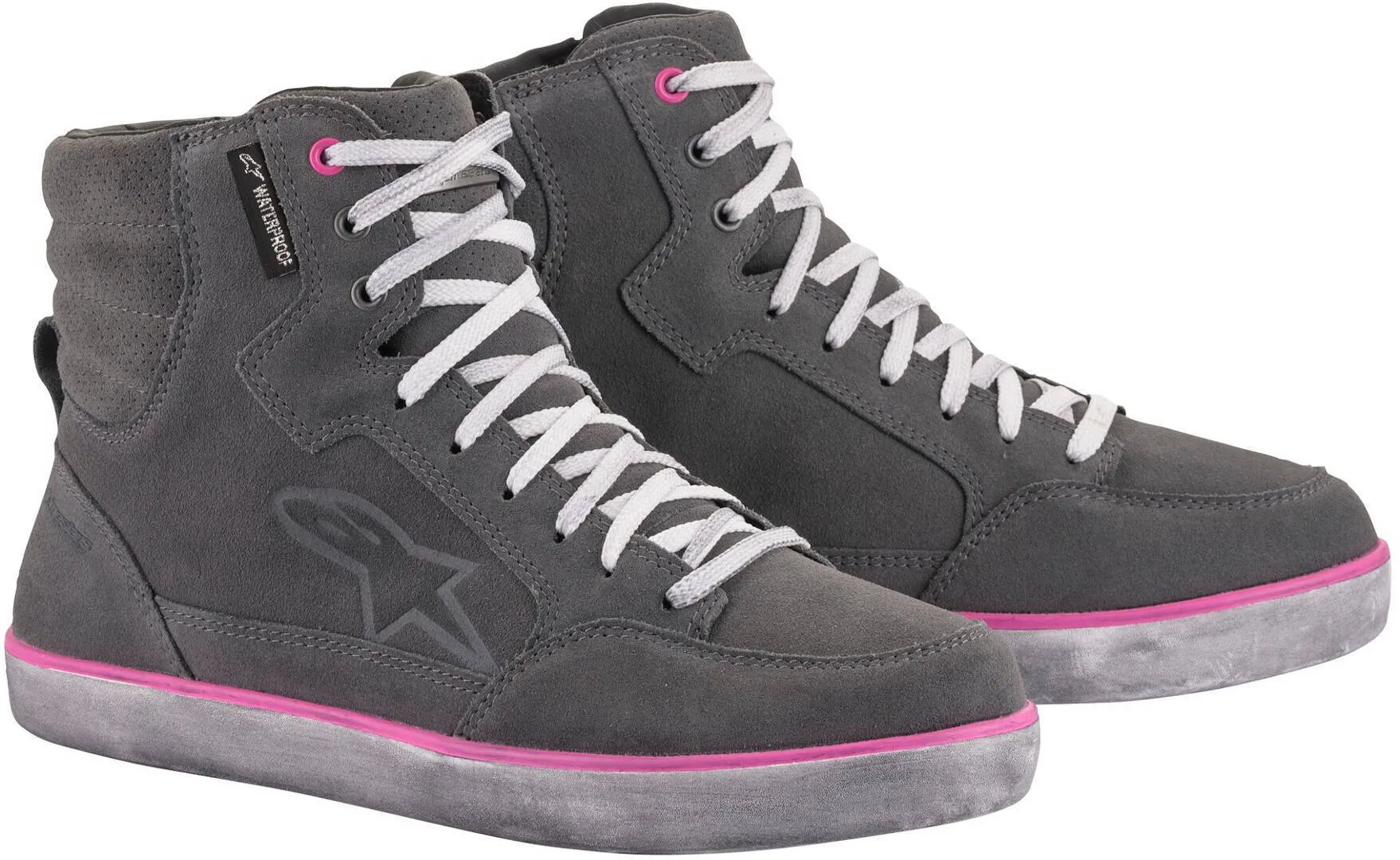 Alpinestars Women's J-6 Waterproof Boots, Grey/Fuchsia