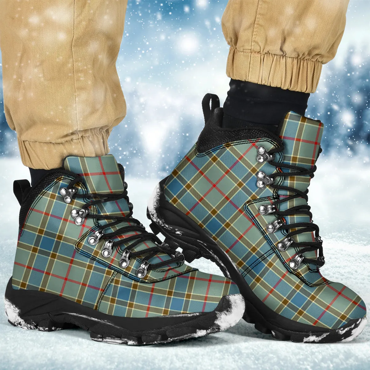 Balfour Blue Tartan Alpine Boots