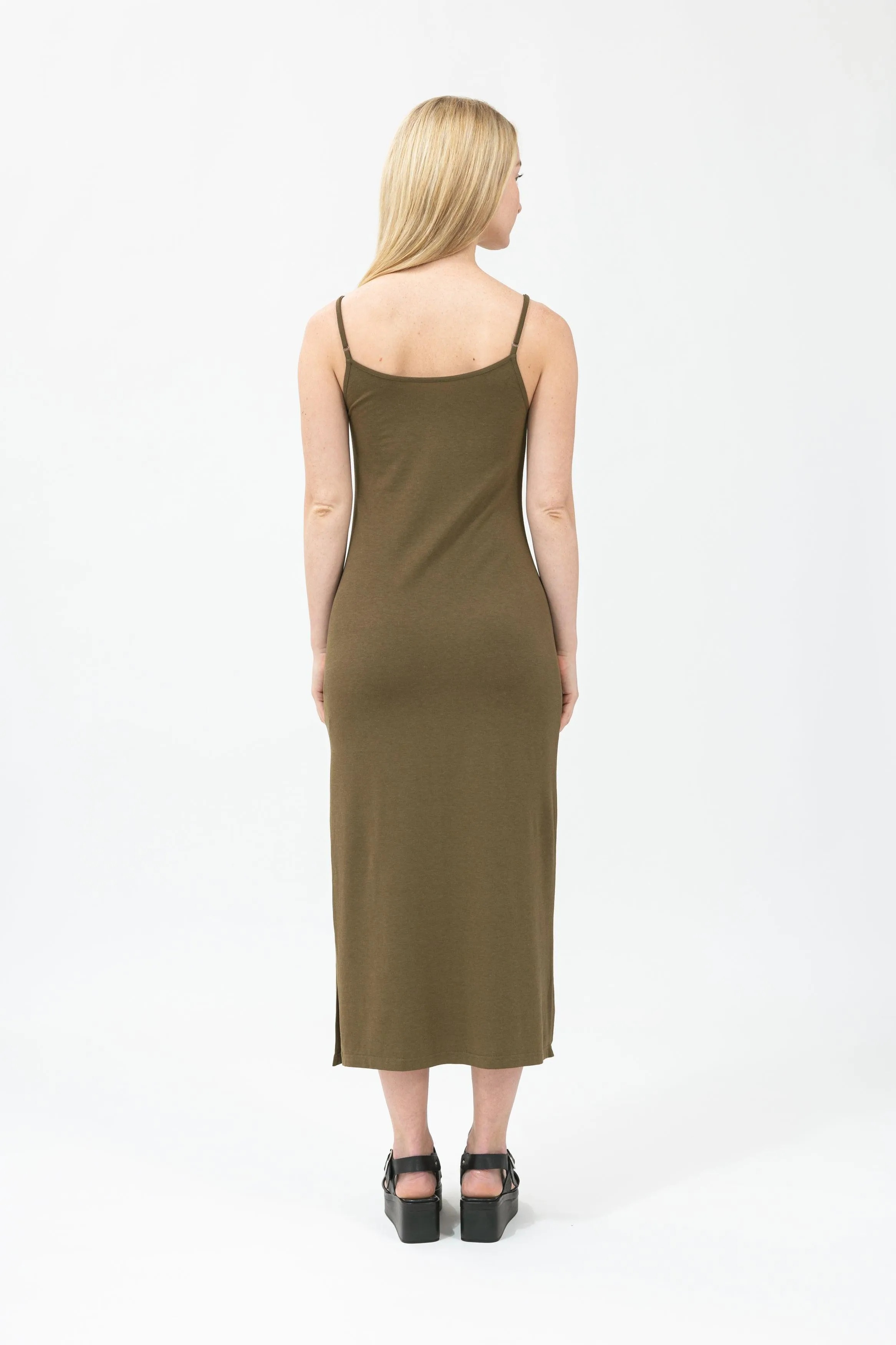 Bamboo Side Slit Cami Dress