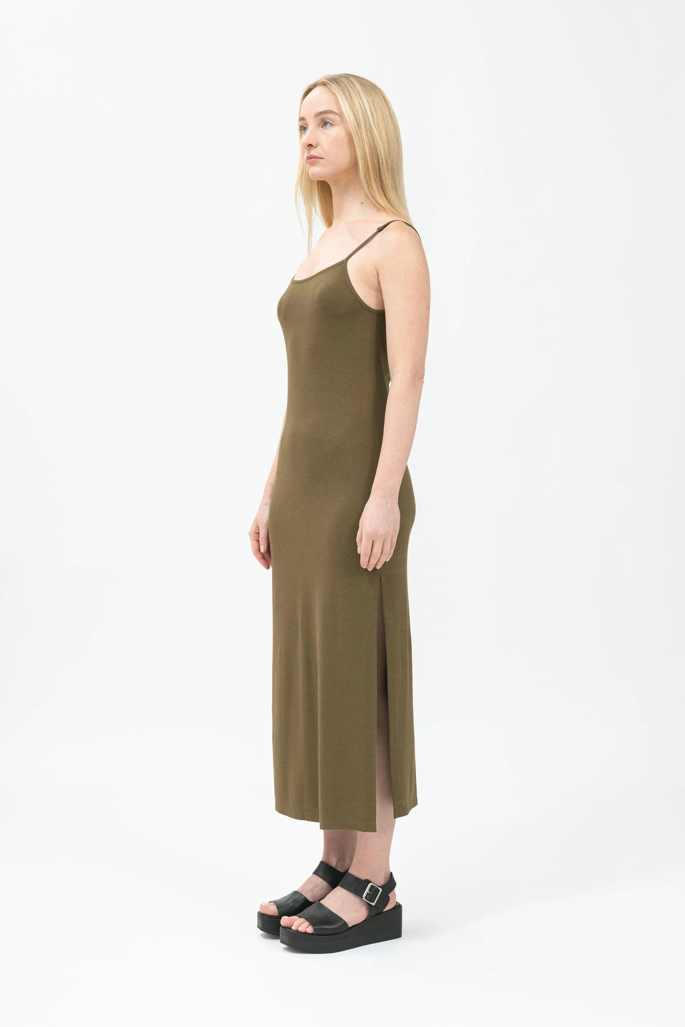 Bamboo Side Slit Cami Dress