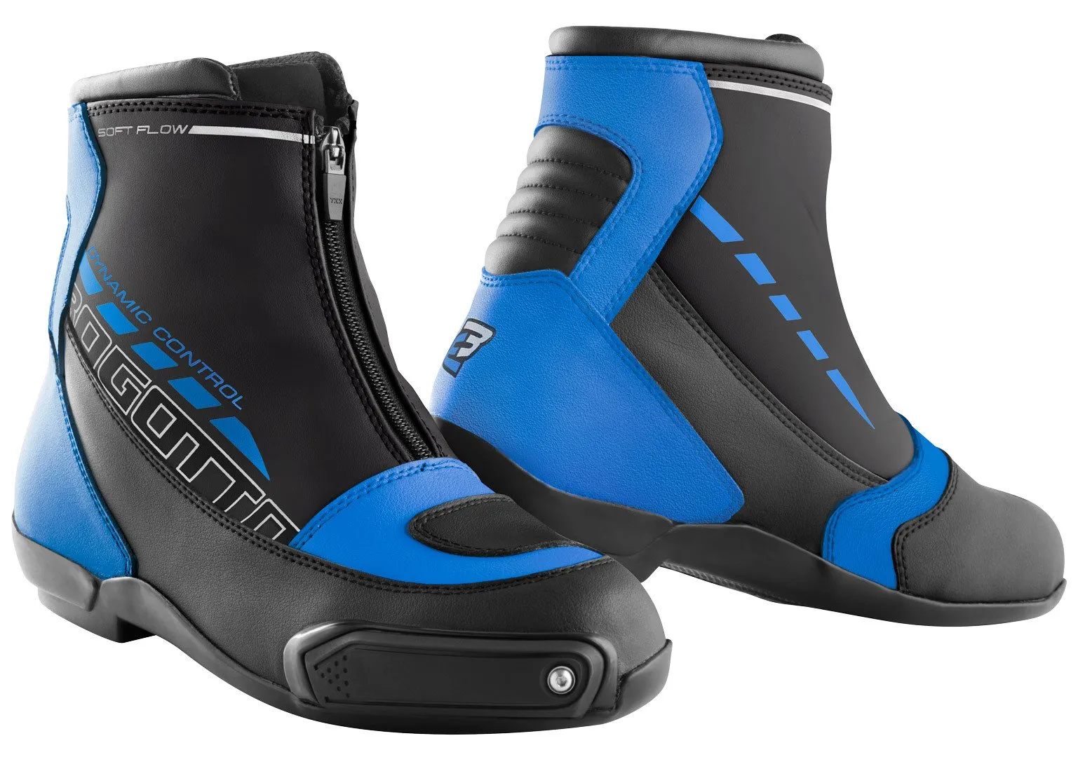 Bogotto Lap Motorcycle Boot with Ankle Reinforcement, Black/Blue