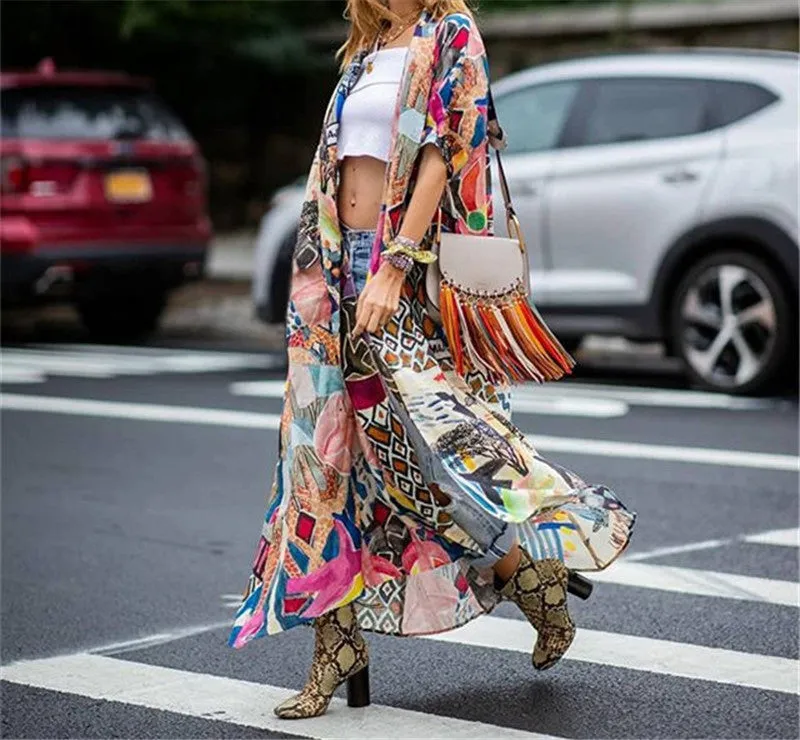 Bohemian Long Kimono