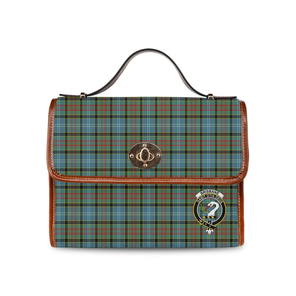 Brisbane Tartan Waterproof Canvas Bag with Family Crest