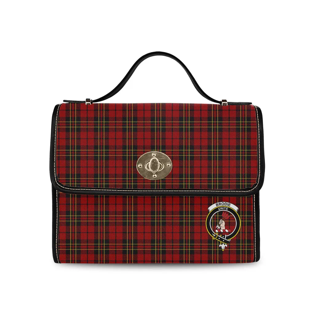 Brodie Tartan Waterproof Canvas Bag with Family Crest