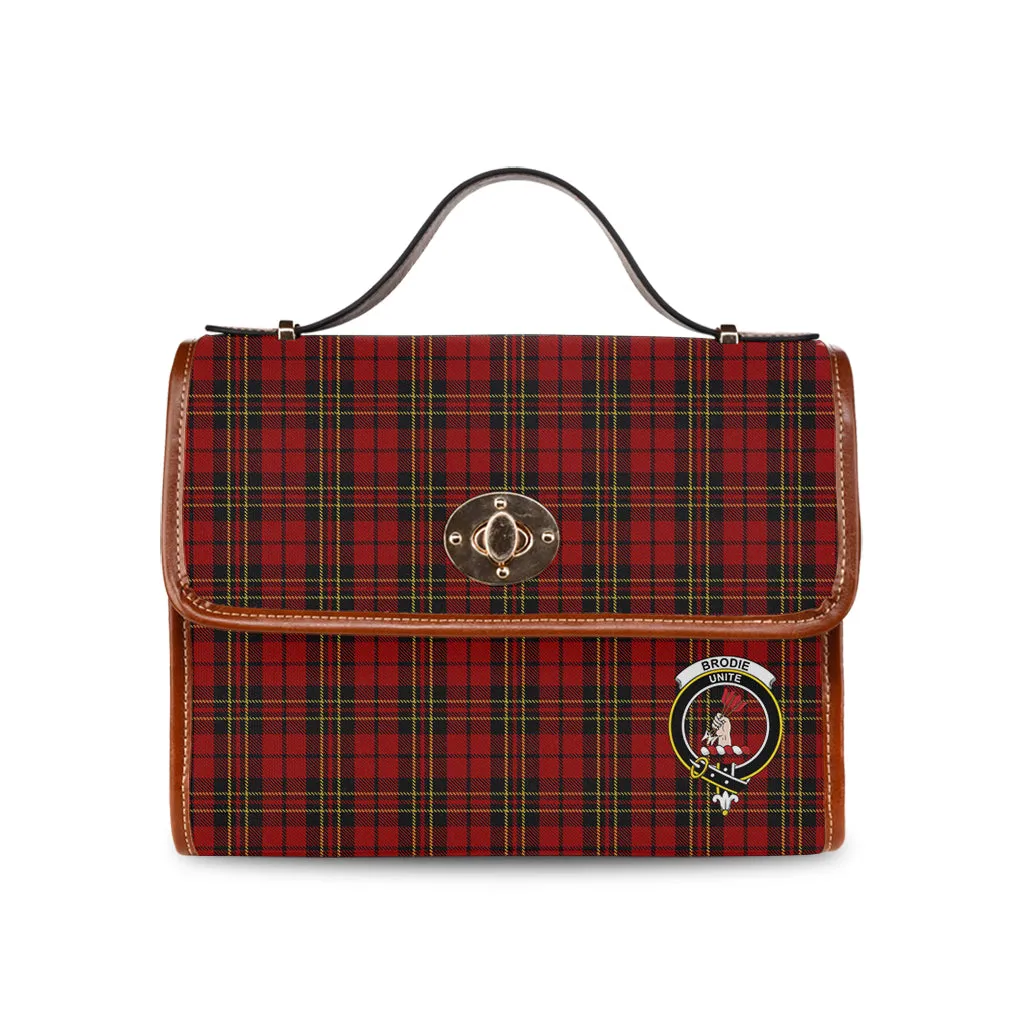 Brodie Tartan Waterproof Canvas Bag with Family Crest