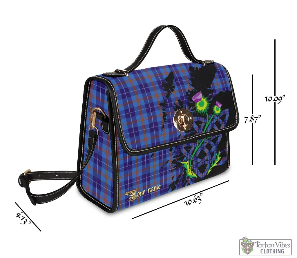 Bryson Tartan Waterproof Canvas Bag with Scotland Map and Thistle Celtic Accents