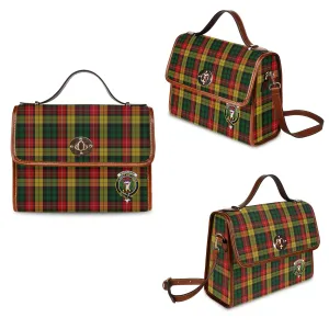 Buchanan Tartan Waterproof Canvas Bag with Family Crest