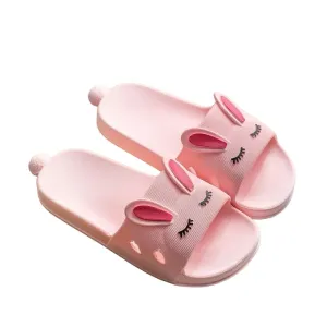 Bunny Kids Sliders Pink