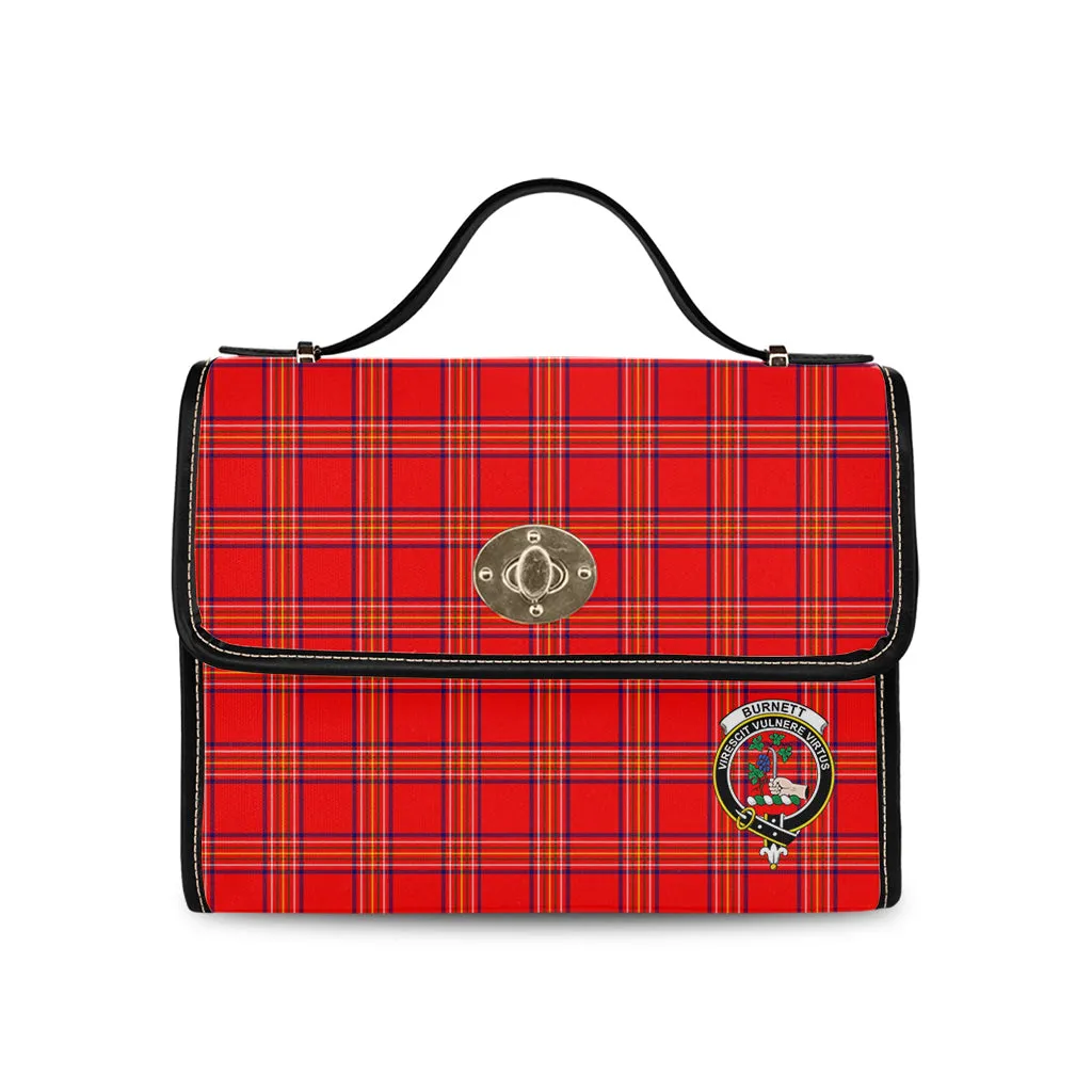 Burnett Modern Tartan Waterproof Canvas Bag with Family Crest