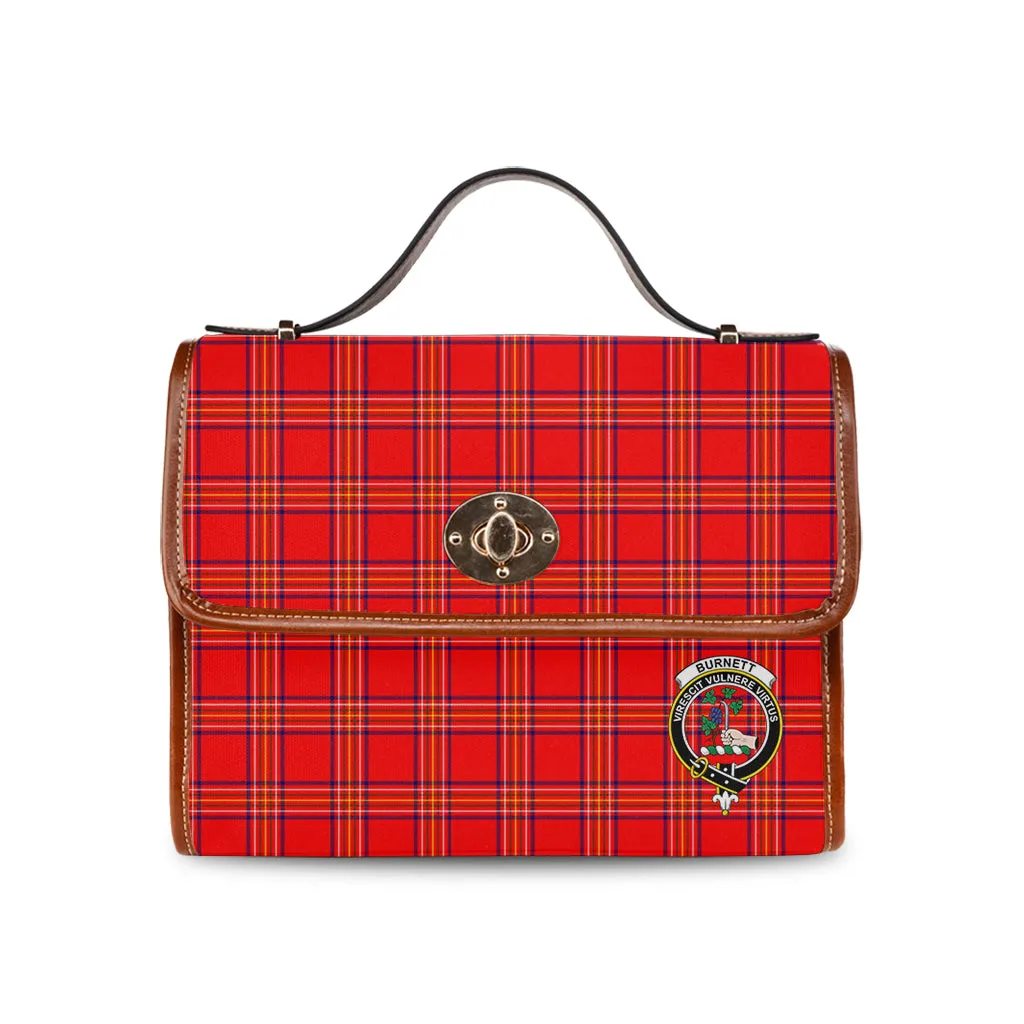 Burnett Modern Tartan Waterproof Canvas Bag with Family Crest