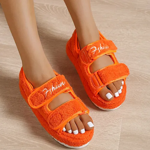 Casual Thick Bottom Women Sandals Blue/Orange/Black/Green