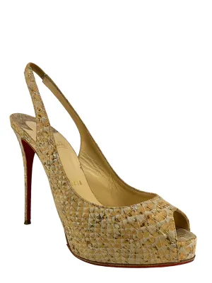 Christian Louboutin No Prive 120 Slingback Pumps Size 6.5