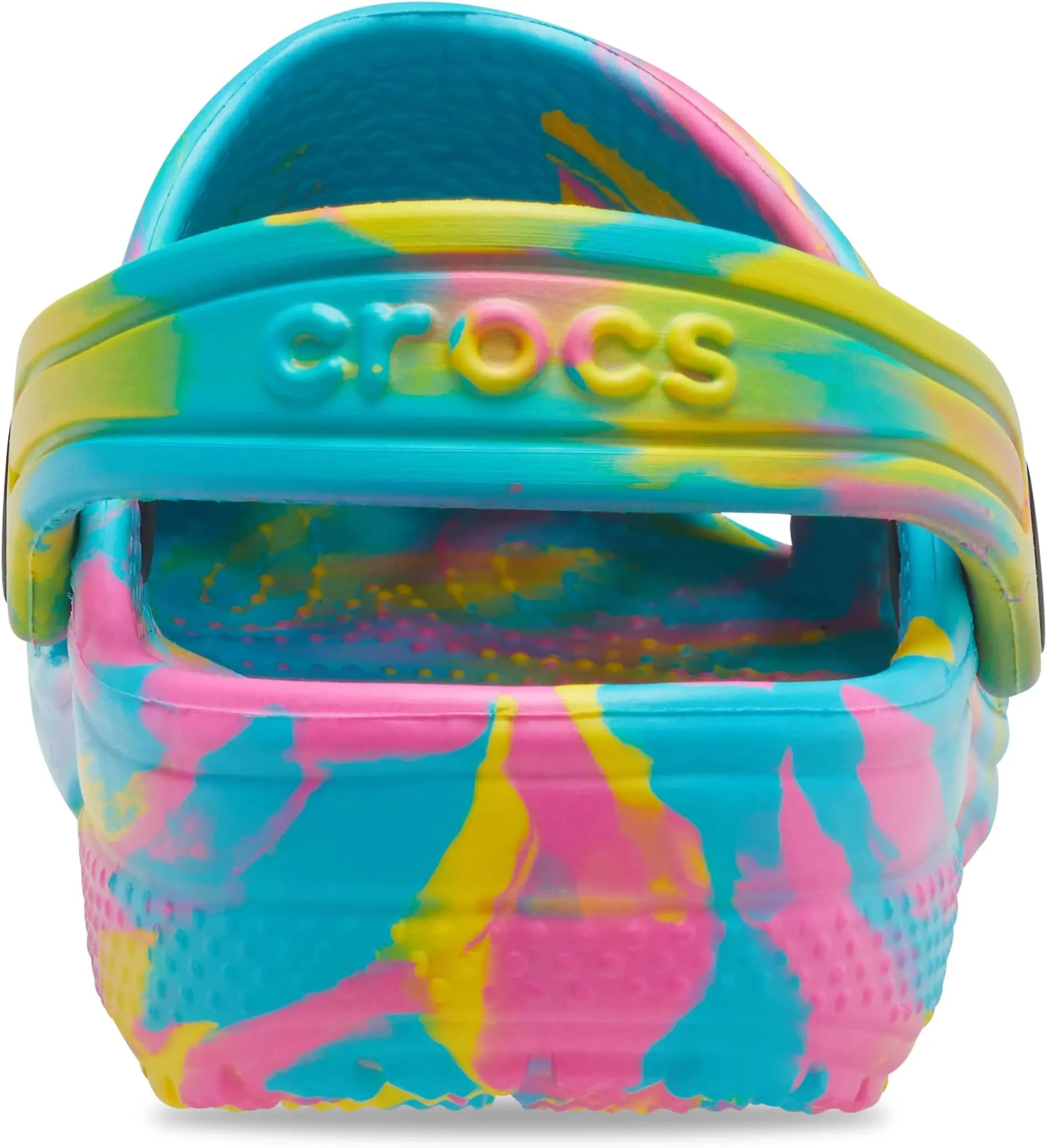 Classic Marbled Tie-Dye Clog Crocs, Digital Aqua/Multi