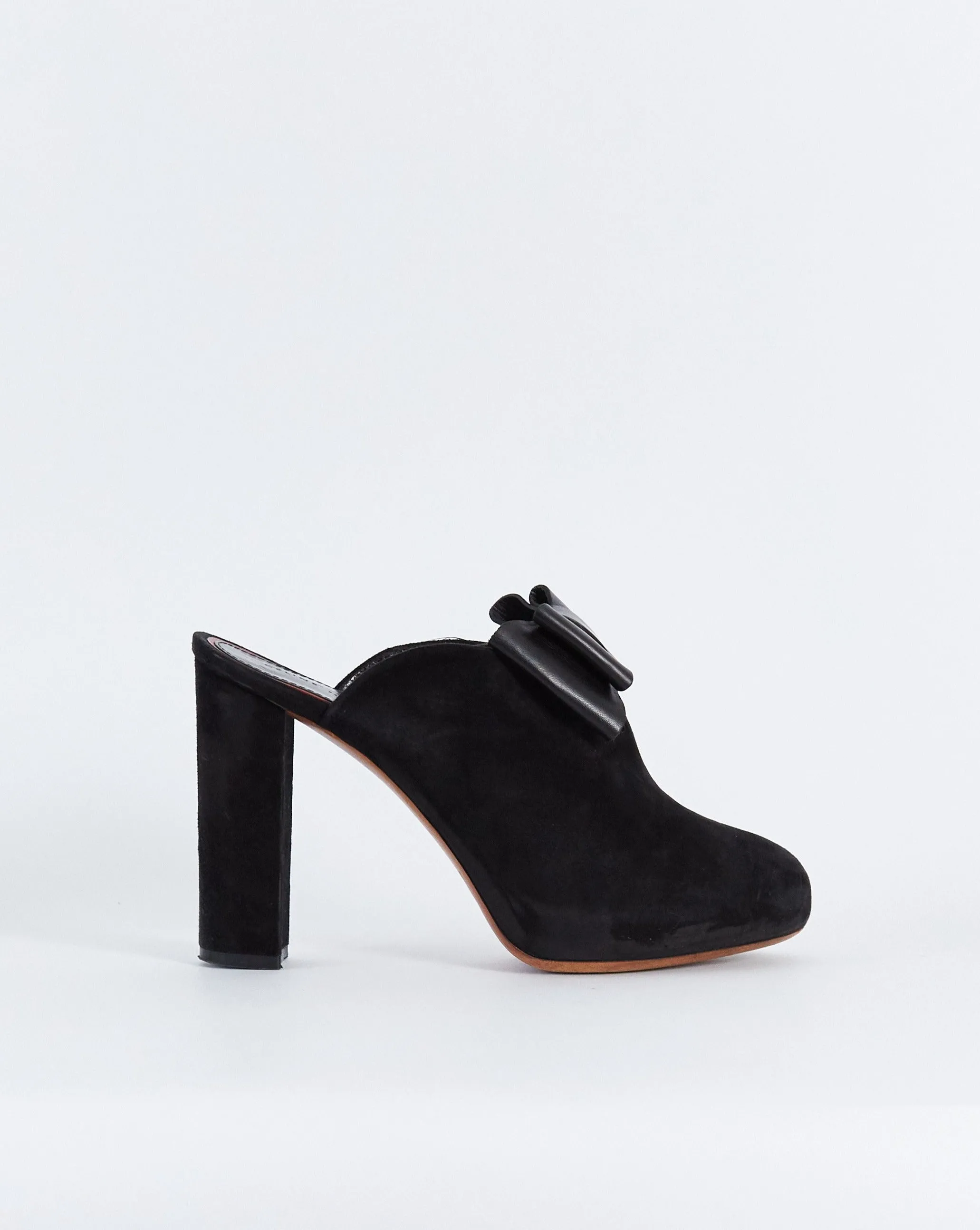 Céline fall '10 suede heeled mules, black, 39