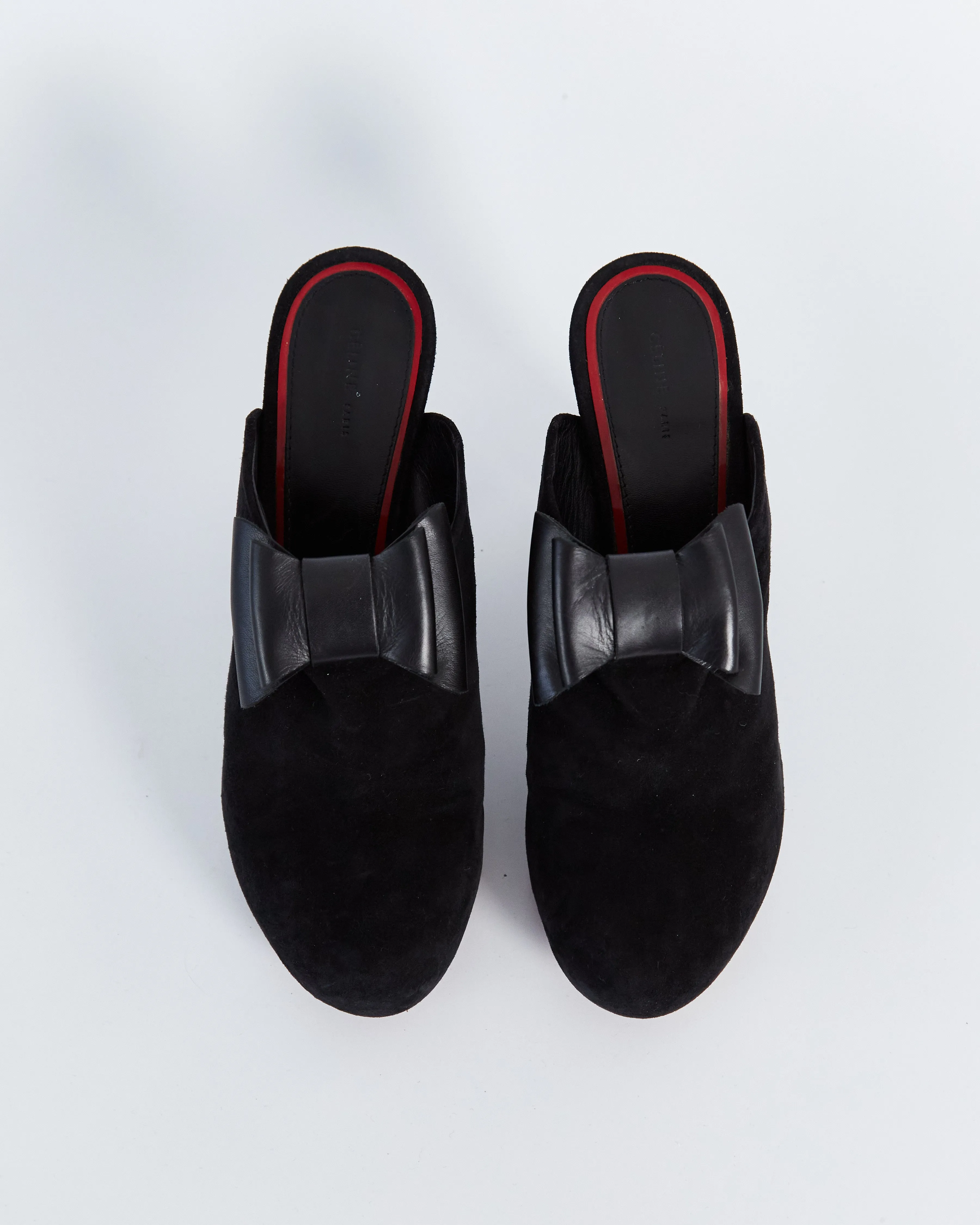 Céline fall '10 suede heeled mules, black, 39