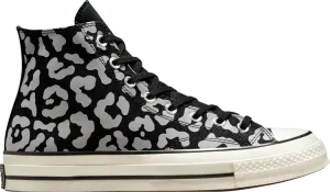 Converse Chuck 70 High Leopard Print Sneakers - Black