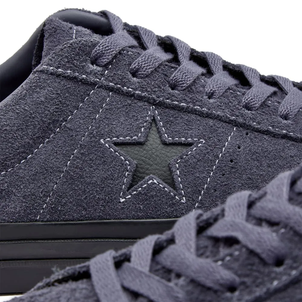 Converse Cons One Star Pro Shaggy Suede Sneakers, Black