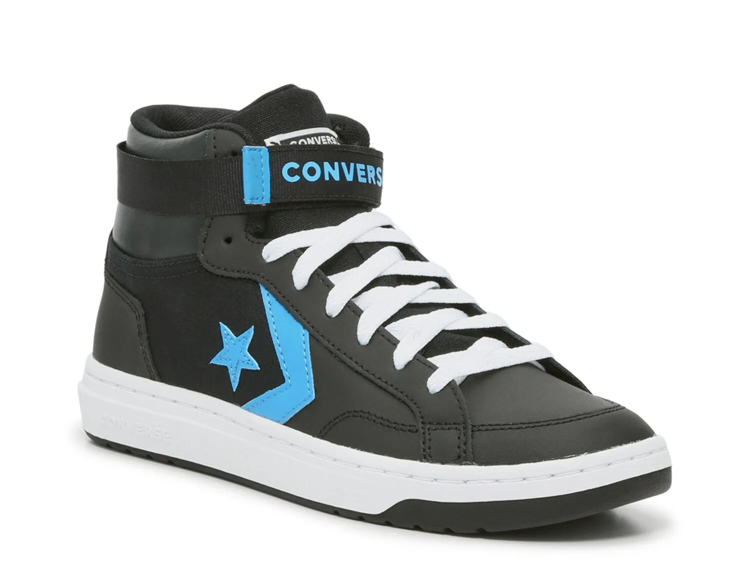 Converse Pro Blaze v2 Mid-Top Sneakers, Black/Blue