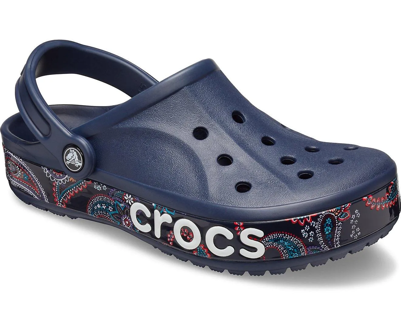 Crocs Bayaband Bandana Print Clog - Navy