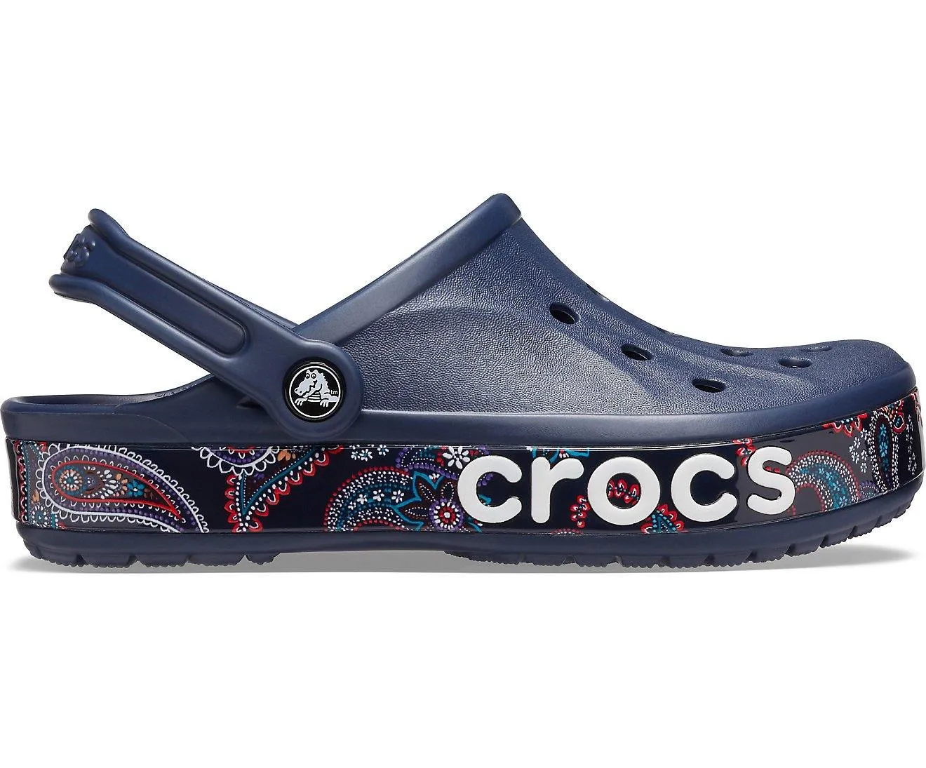 Crocs Bayaband Bandana Print Clog - Navy