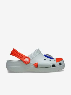 Crocs Boys Classic Rocket Ship Clog in Grey