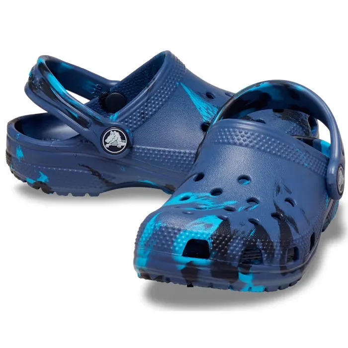 Crocs Kids Toddlers - Classic Clog K Marbled Navy Multi