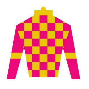 Derby SIlk in Pink and Yellow Sticker