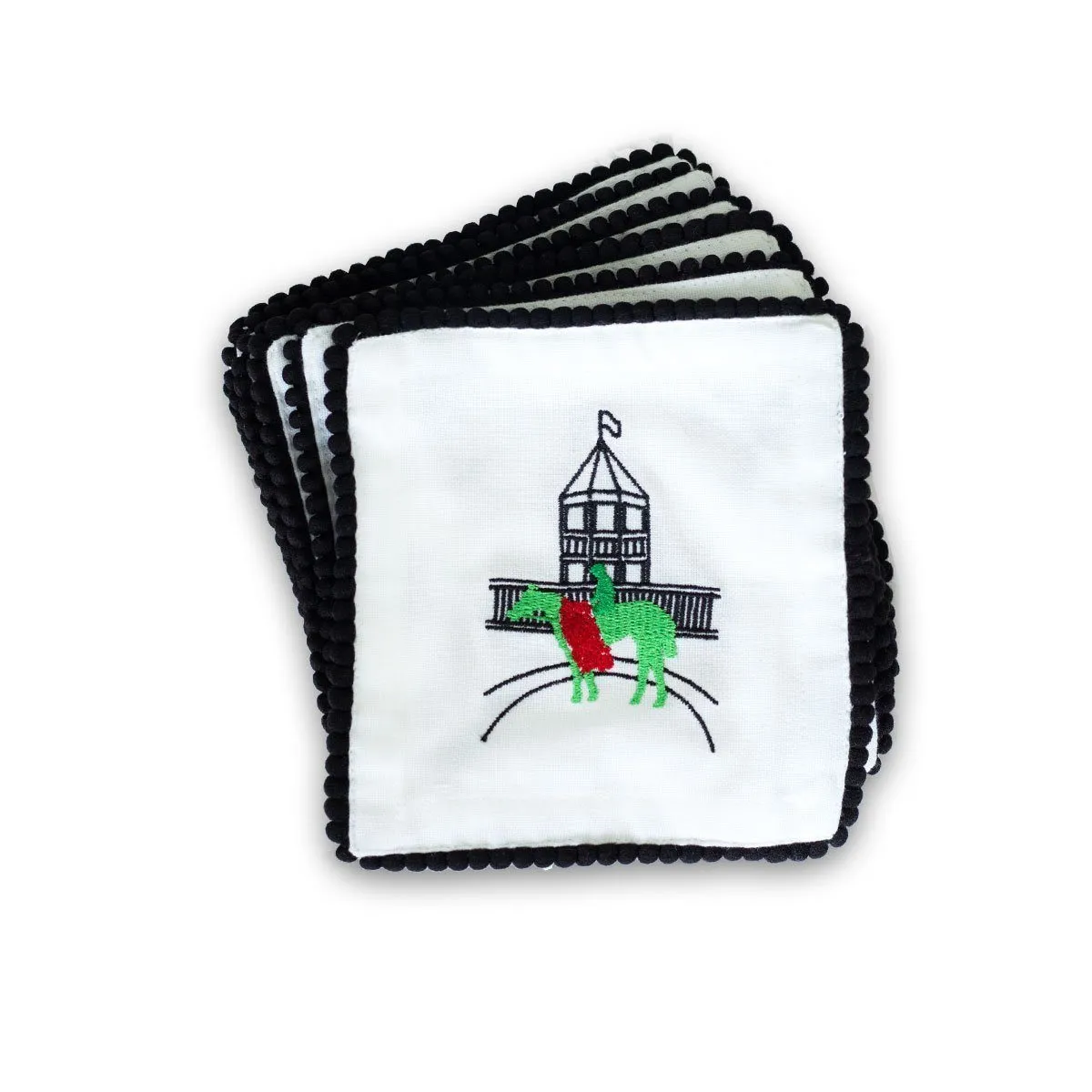 Derby Winner Embroidered Cocktail Napkin (Set of 6)