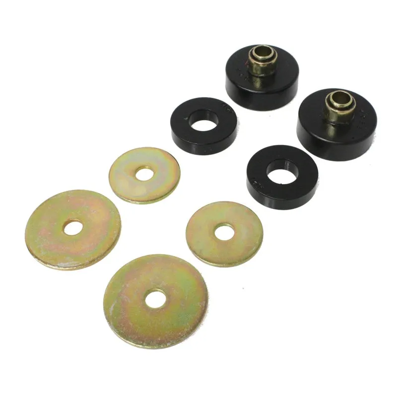 Energy Suspension Hyper-Flex Isolator Bushing - 0.5 in ID - 2.5 in OD - Fits 0.875 in Hole - Black / Cadmium - Pair