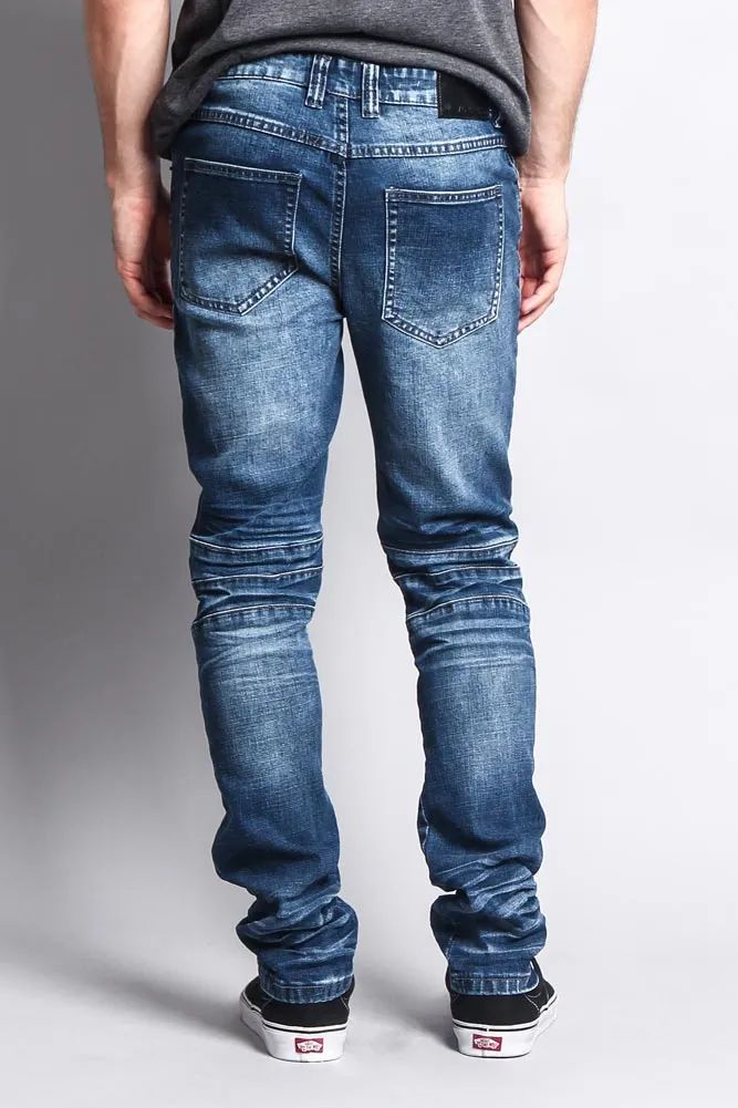 Heavy Dye Biker Denim Jeans