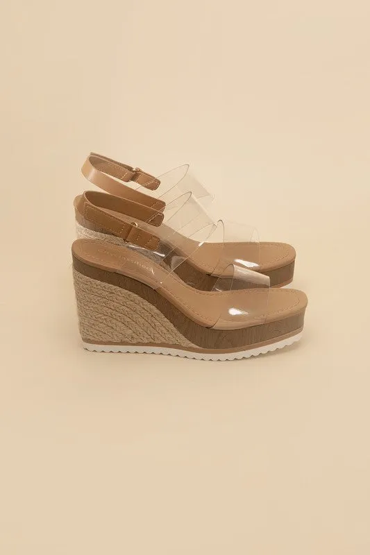 INTEND-S CLEAR WEDGE HEELS