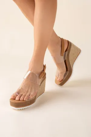 INTEND-S CLEAR WEDGE HEELS