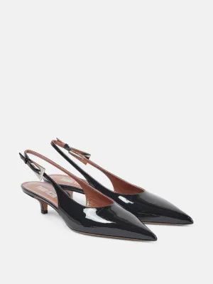 Jessica 35 patent leather slingback pumps