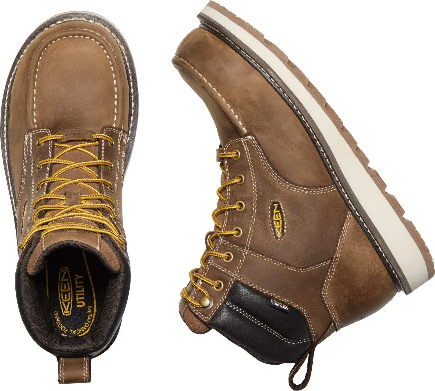 Keen Utility Mens Cincinnati 6in WP Belgian/Sandshell Leather Work Boots