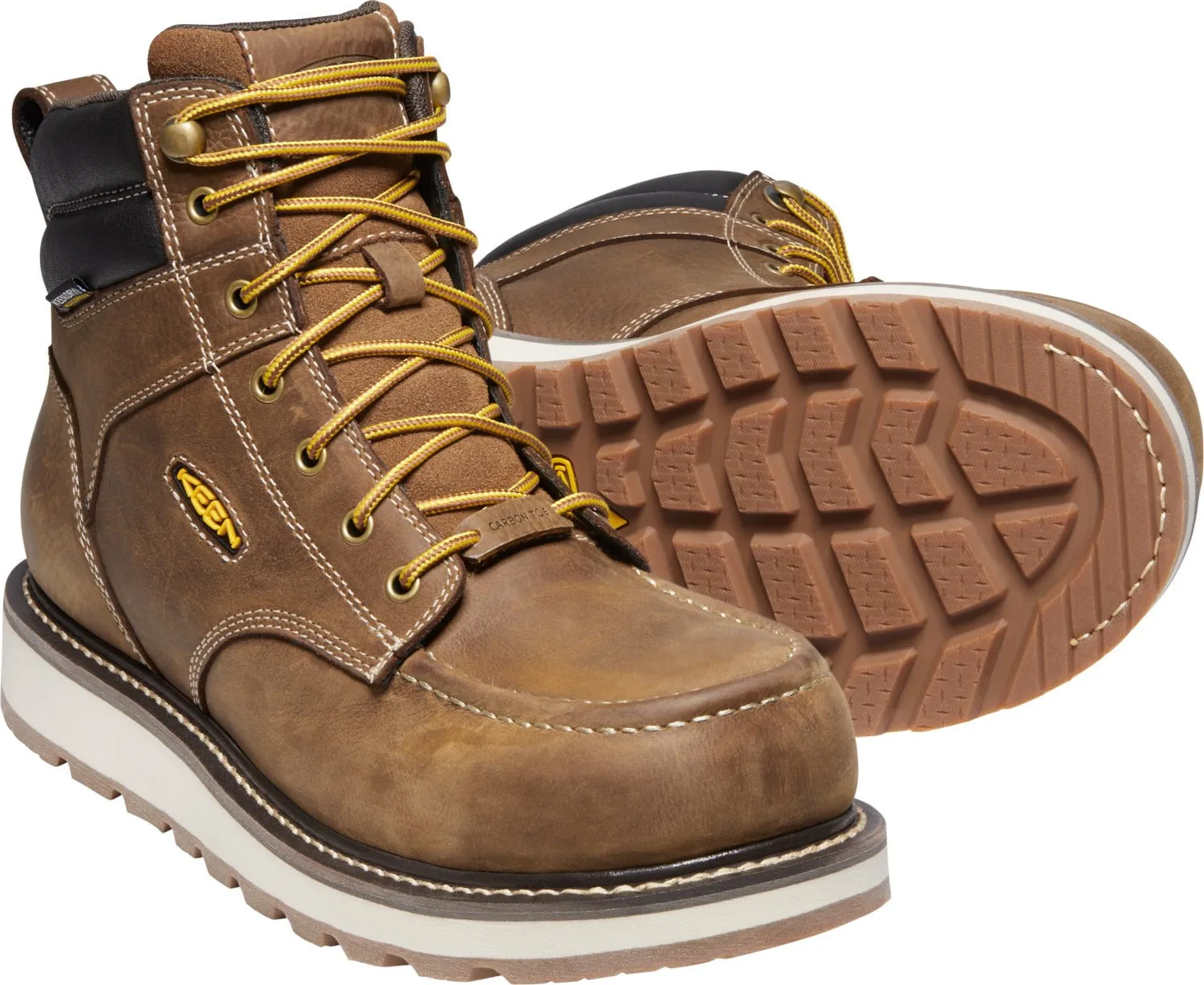 Keen Utility Mens Cincinnati 6in WP Belgian/Sandshell Leather Work Boots