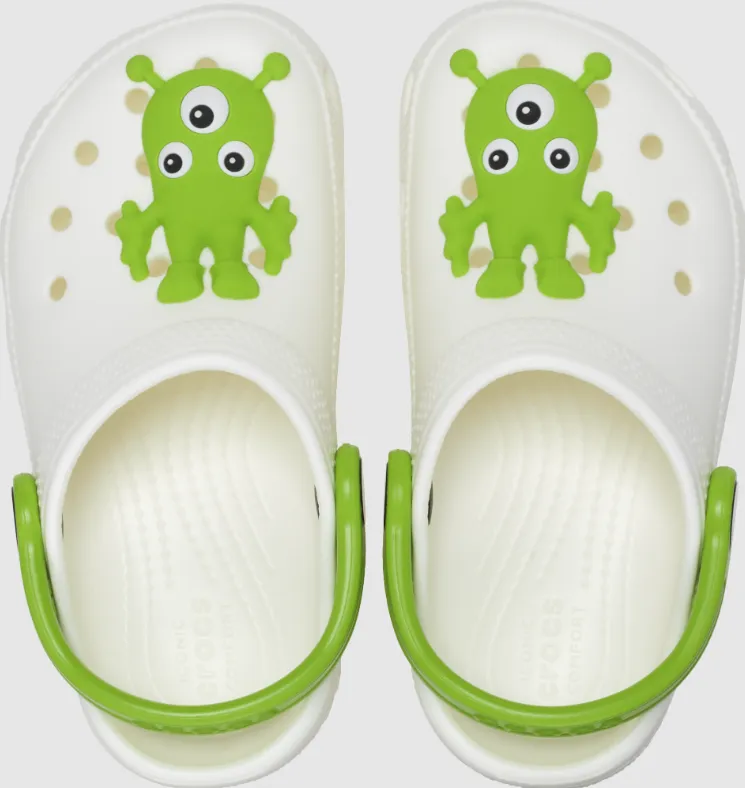 Kids’ Classic Glow-In-The-Dark Alien Clog - White