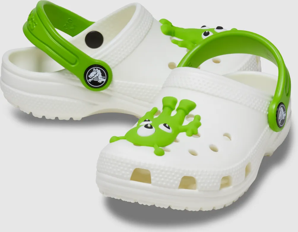 Kids’ Classic Glow-In-The-Dark Alien Clog - White