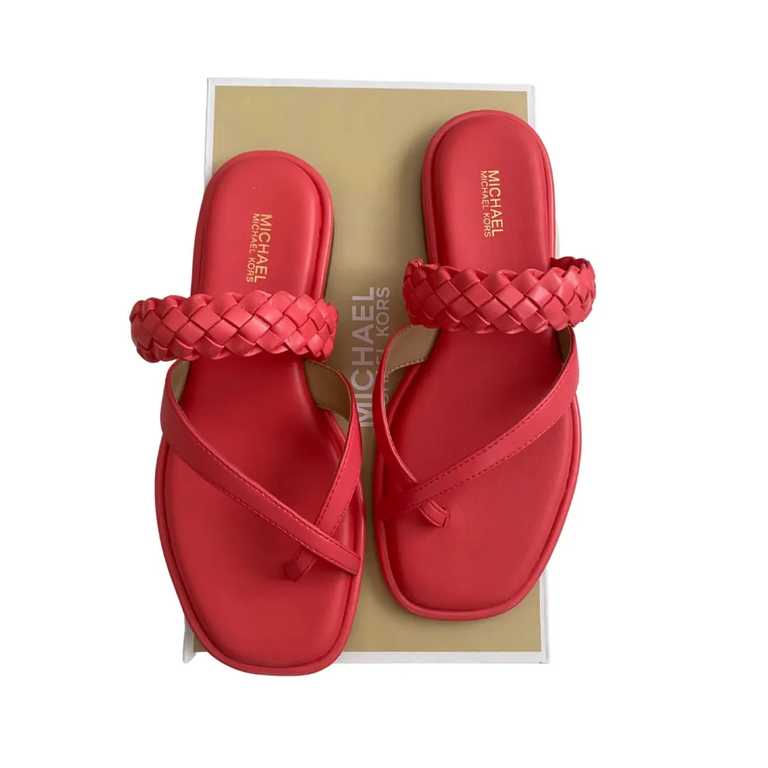 MICHAEL KORS Alba Flat Sandals Coral