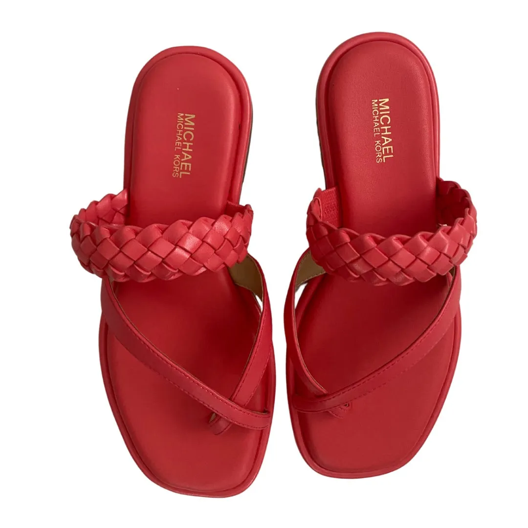 MICHAEL KORS Alba Flat Sandals Coral