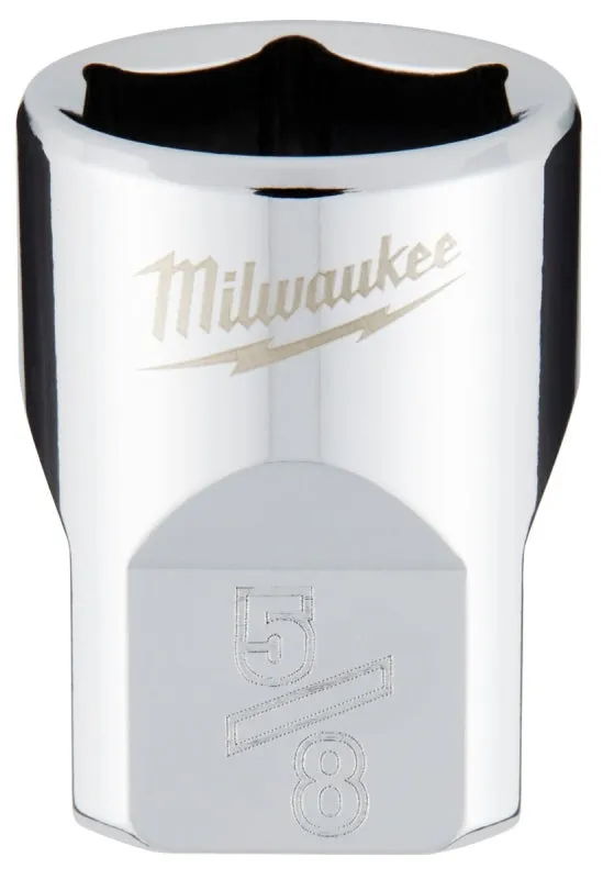 Milwaukee 45-34-9066 Socket, 5/8 in Socket, 3/8 in Drive, 6-Point, Chrome Vanadium Steel, Chrome :CD: QUANTITY: 1