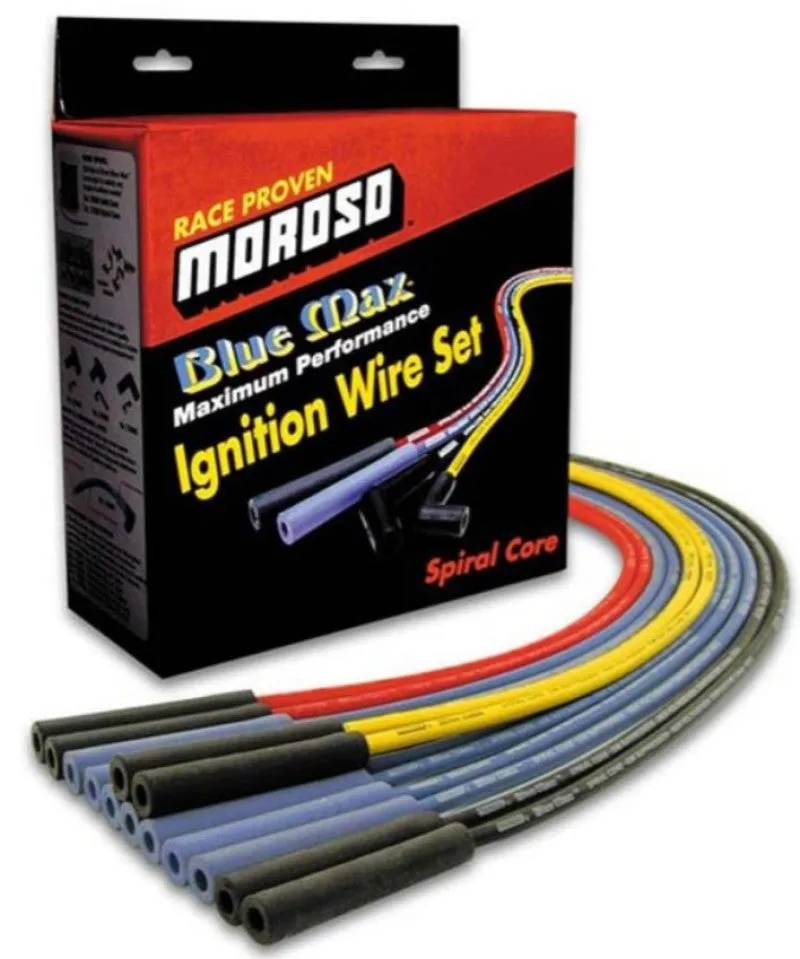 Moroso Blue Max Spiral Core Ignition Wire Set - 1977-87 GM Vehicles w/ 267-350 V8 Engines