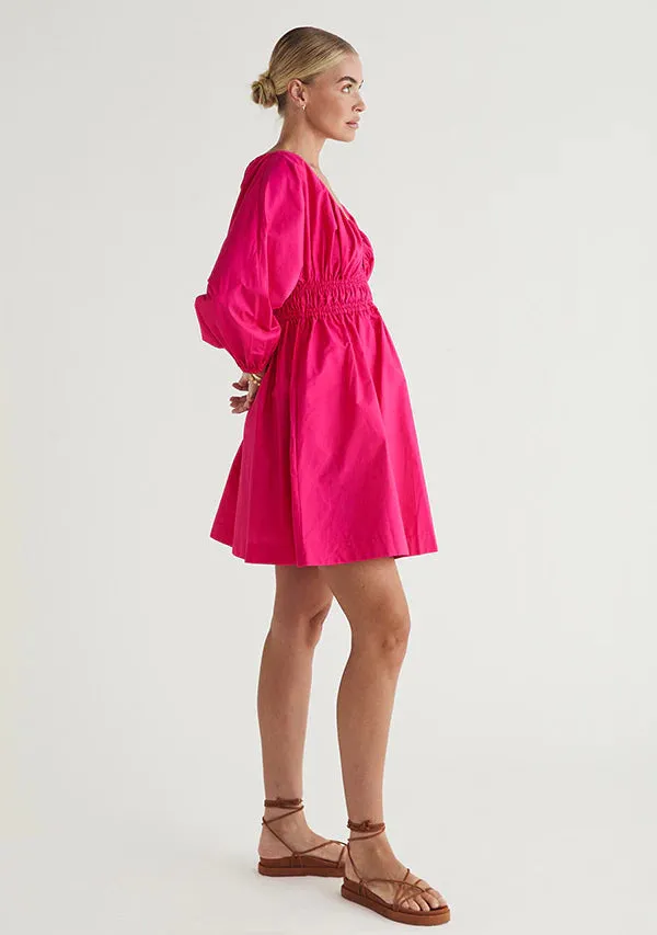 MOS THE LABEL Xenia Mini Dress Cerise