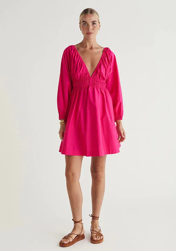 MOS THE LABEL Xenia Mini Dress Cerise