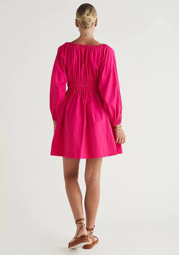 MOS THE LABEL Xenia Mini Dress Cerise