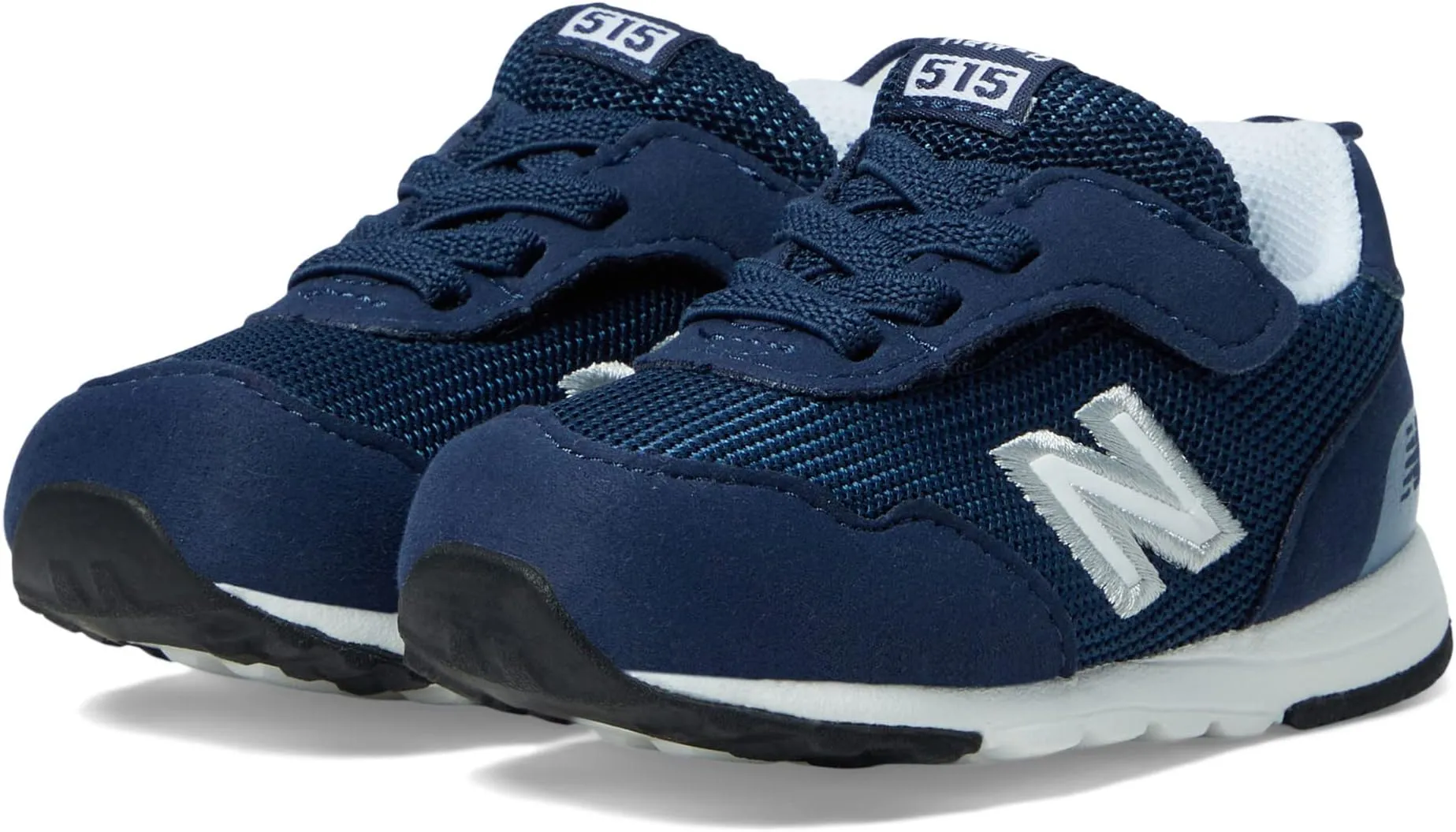 New Balance 515 New-B Hook-and-Loop Sneakers, NB Navy/White